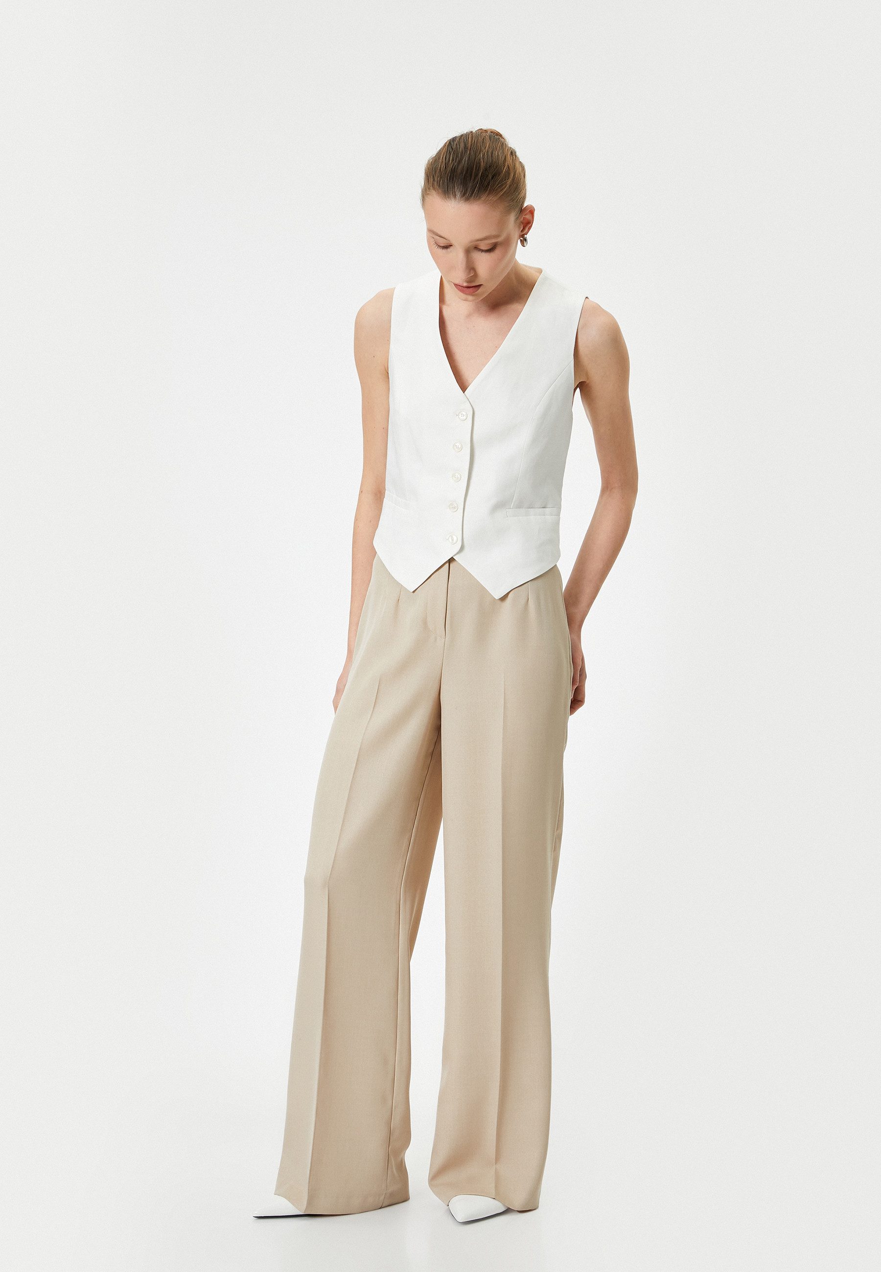 Koton Palazzohose Hohe Leibhöhe Palazzo Palazzohose günstig online kaufen