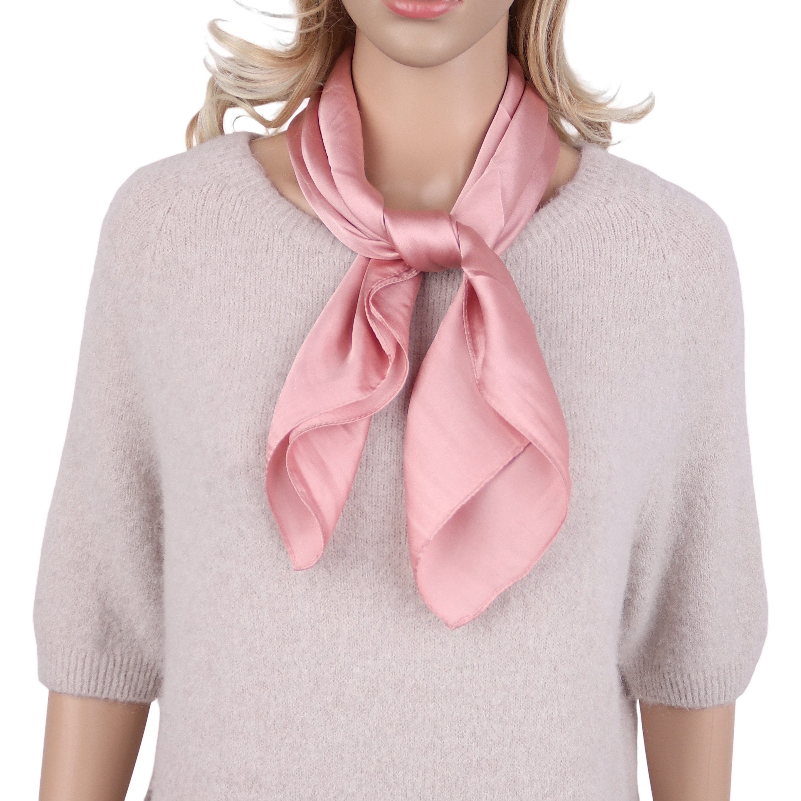 MIRROSI Nickituch Vierecktuch ca. 70x70cm Unifarbe, Damen Halstuch ideal für Frühling, Sommer oder Herbst