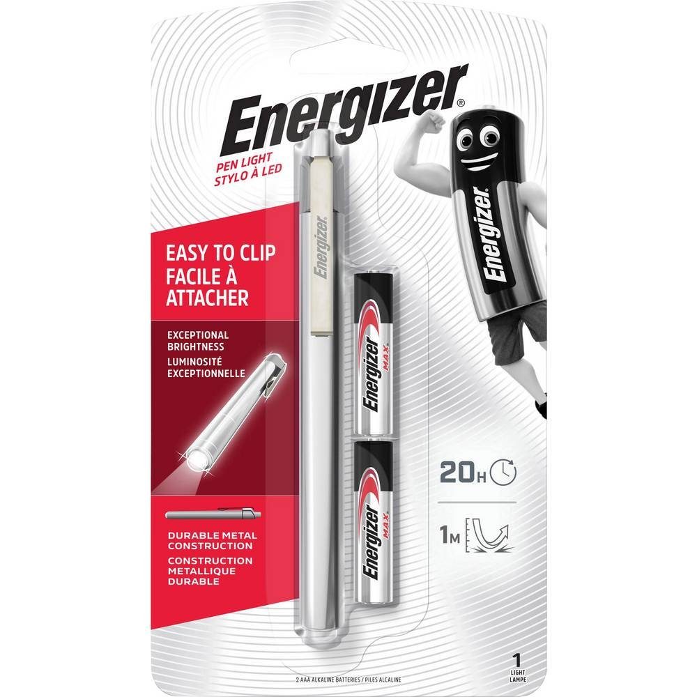 Energizer LED Taschenlampe Penlight, Liefert bis zu 20 Stunden lang Licht  mit einer Stärke von bis zu 35 Lumen