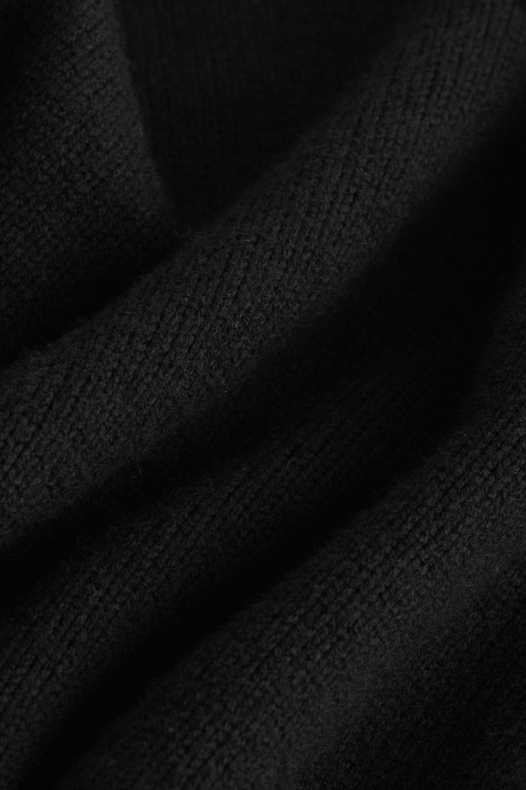 Next Strickpullover Pullover Detail mit überkreuztem Black (1-tlg)