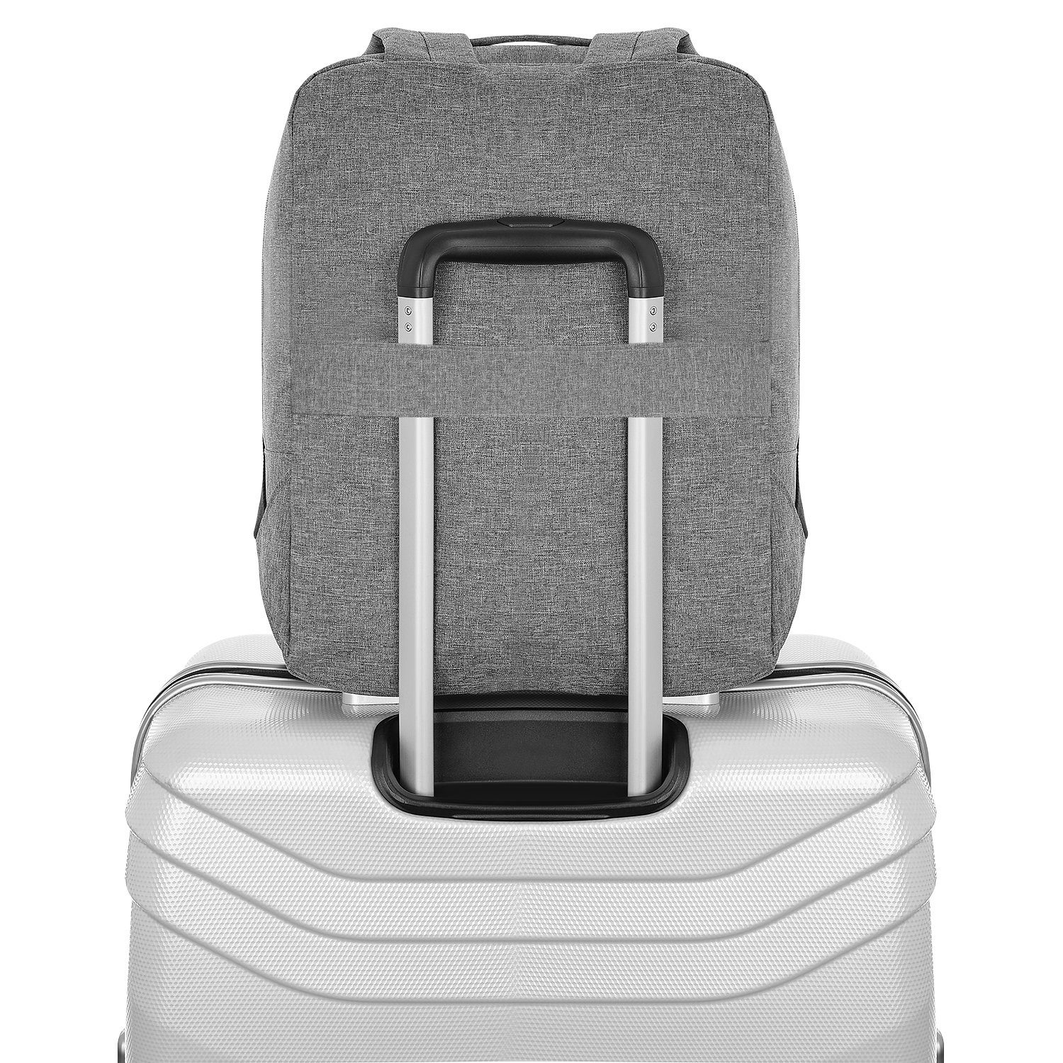 Granori Reiserucksack Außenfach 24l – mit Stauraum cm leicht max. 40x30x20 & Grau Handgepäck
