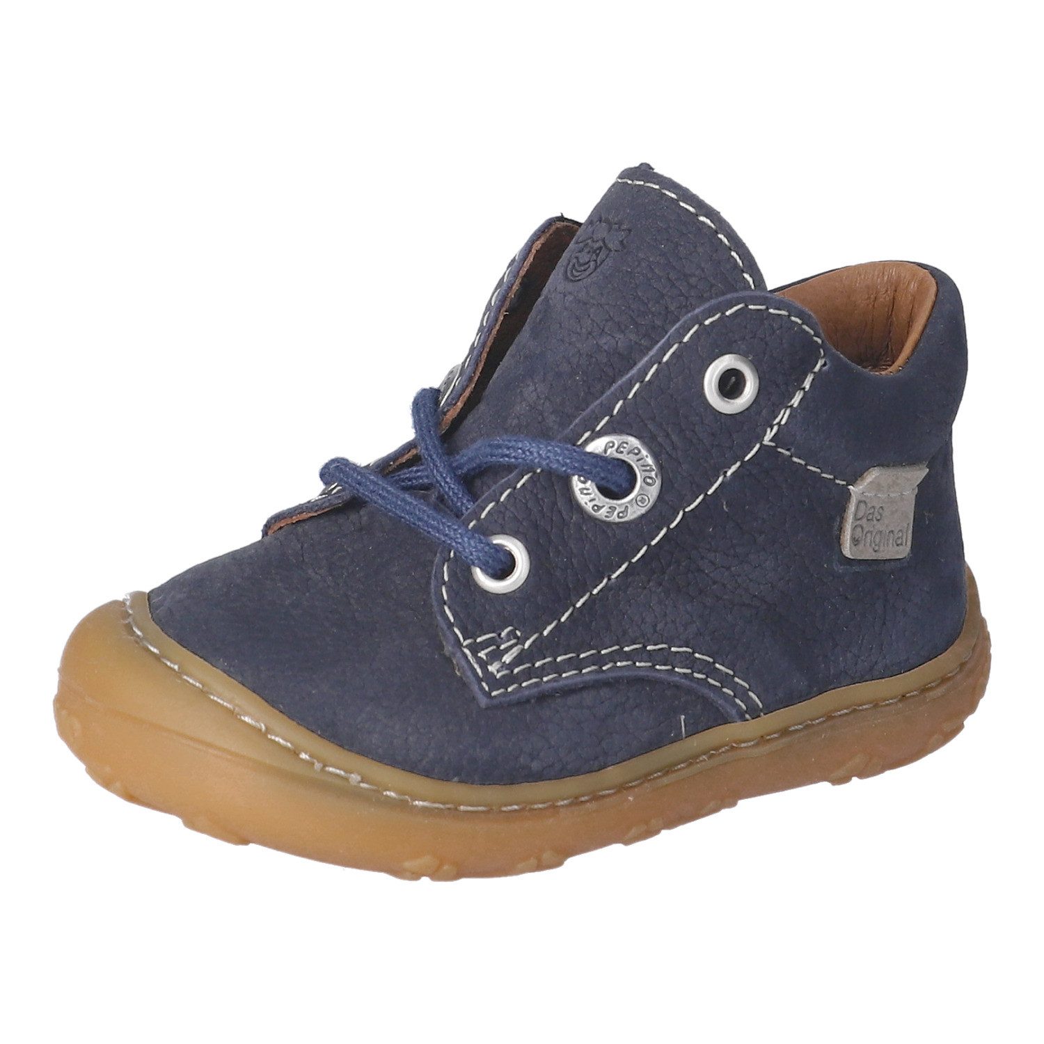 PEPINO by RICOSTA CORY - das Original, WMS: mittel Lauflernschuh Schnürschuh mit Label, Größenschablone zum Download