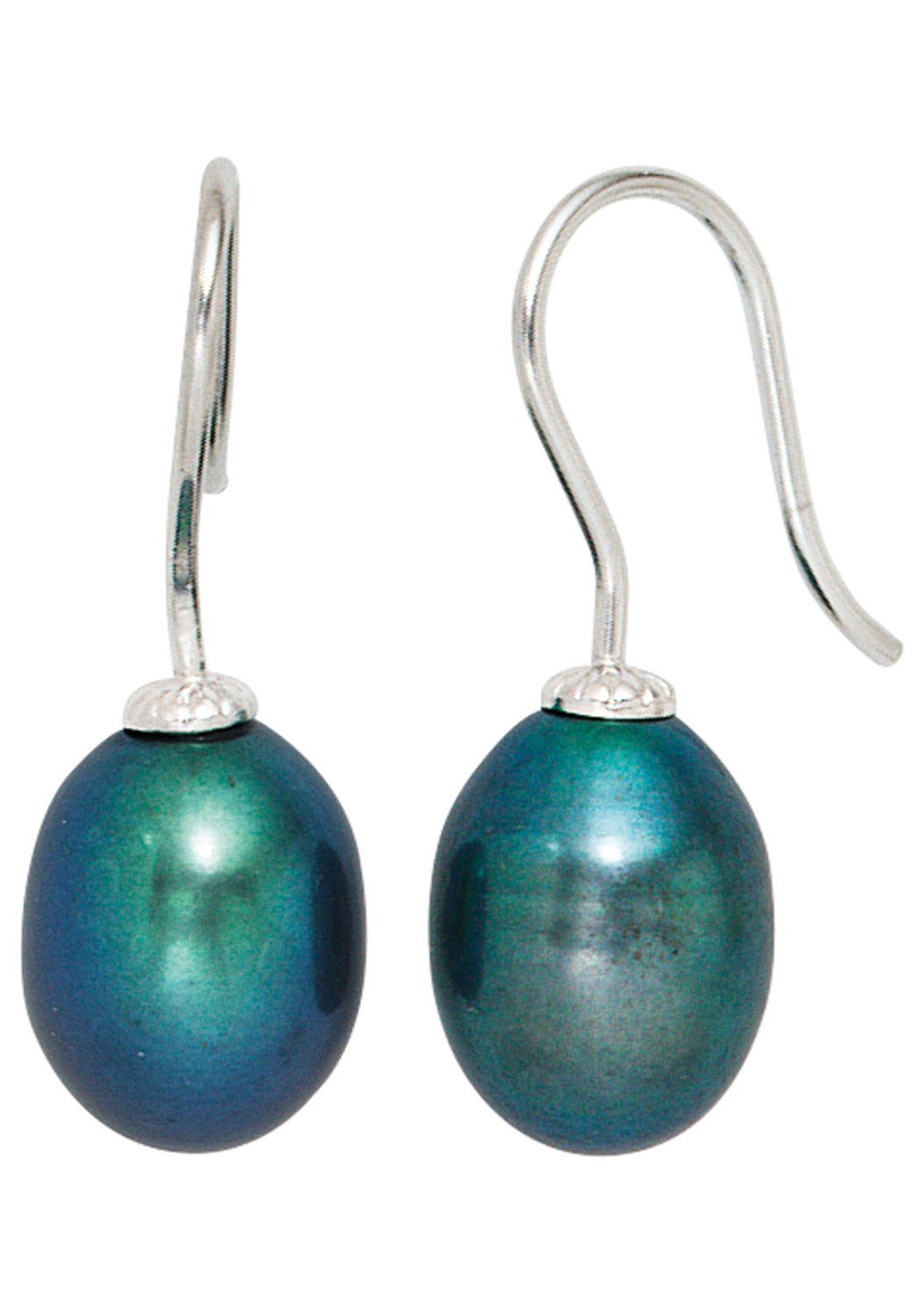 JOBO Perlenohrringe, 925 Silber mit Sü...