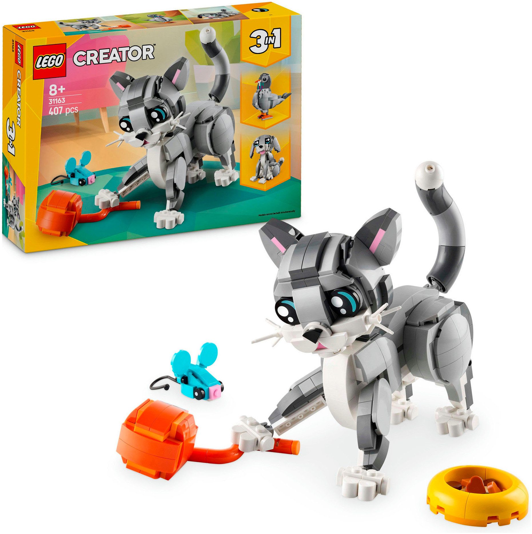 LEGO® Graue Katze (31163), LEGO Creator Konstruktionsspielsteine, (407 St), günstig online kaufen