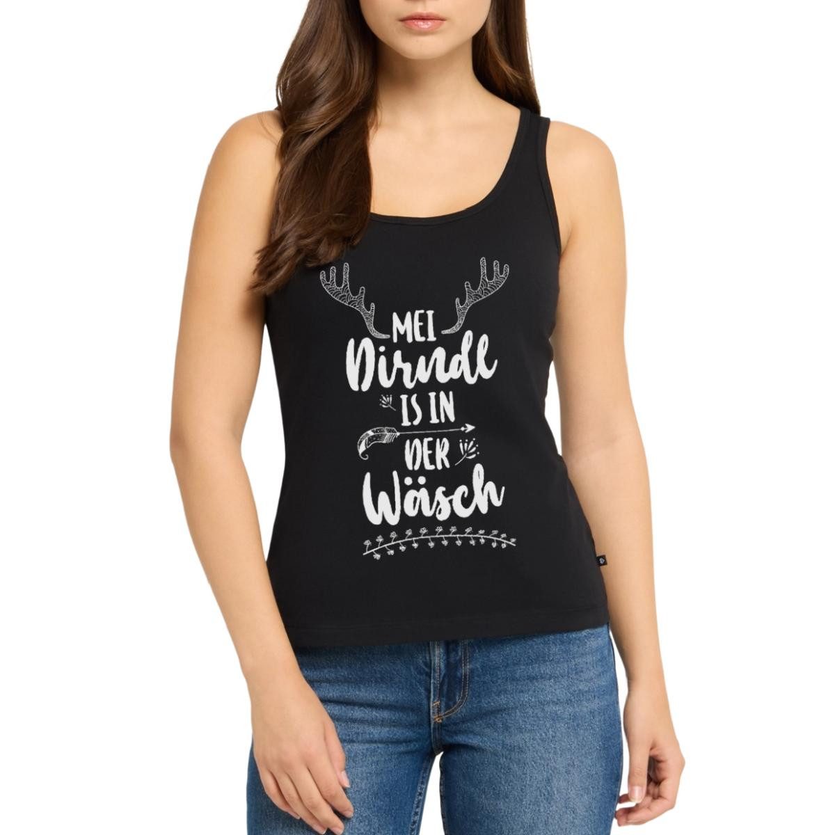 Spreadshirt T-Shirt Dirndl Ersatz, Mein Dirndl Ist In Der Wäsche Premium Tank Top Damen (1-tlg)