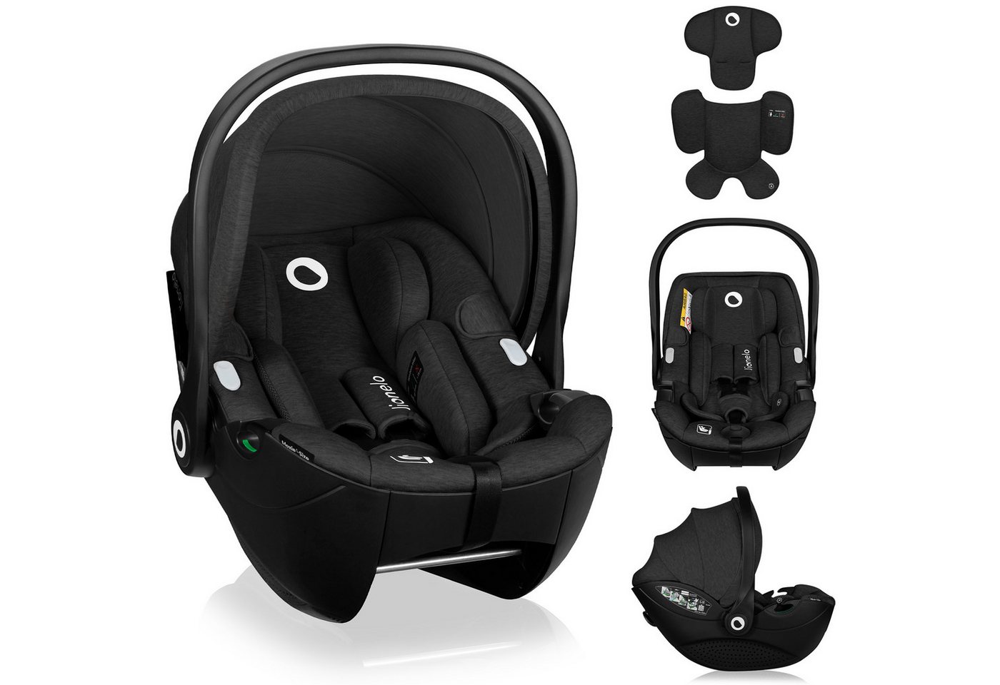 lionelo Autokindersitz MOXIE I-SIZE, ab: ab Geburt, bis: bis 18 Monaten, ab: 40 cm, bis: 87 cm, (Set ohne Basis), Memory Foam/Bambus/Dri-Seat/Magnetgurte/Lüftung
