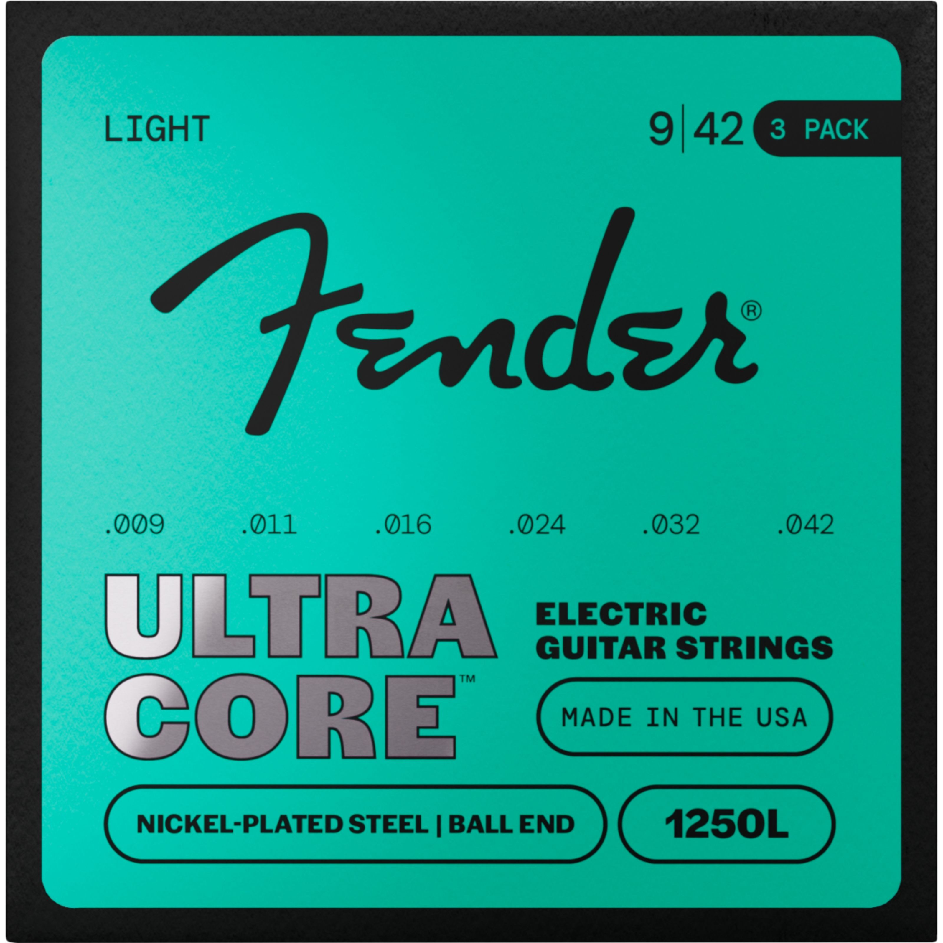 Fender Saiten, 1250L Ultracore 09-42 - 3-Pack - E-Gitarrensaiten
