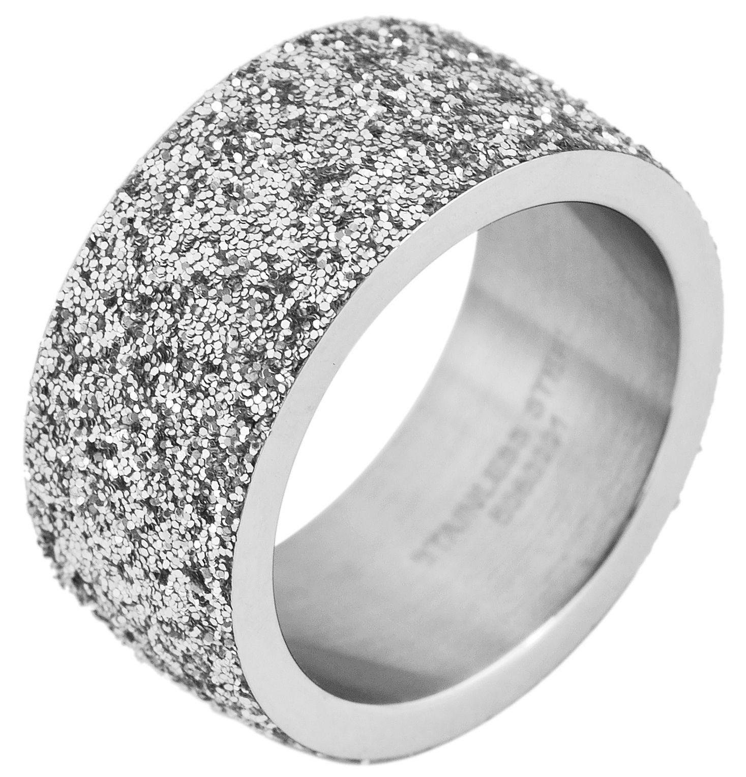 AKZENT Fingerring Sparkling Sea Edelstahl silber Damen, Damen Ring günstig online kaufen