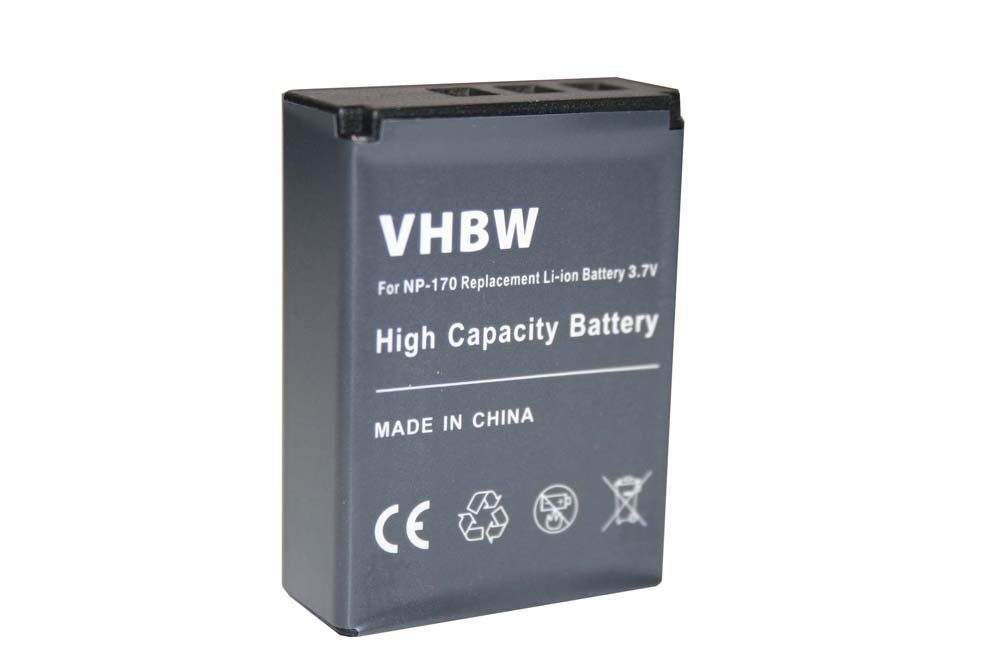 vhbw kompatibel mit Toshiba Camileo X400, X416HD, X416 HD, Z100, X200 Kamera-Akku Li-Ion 1300 mAh (3,7 V)