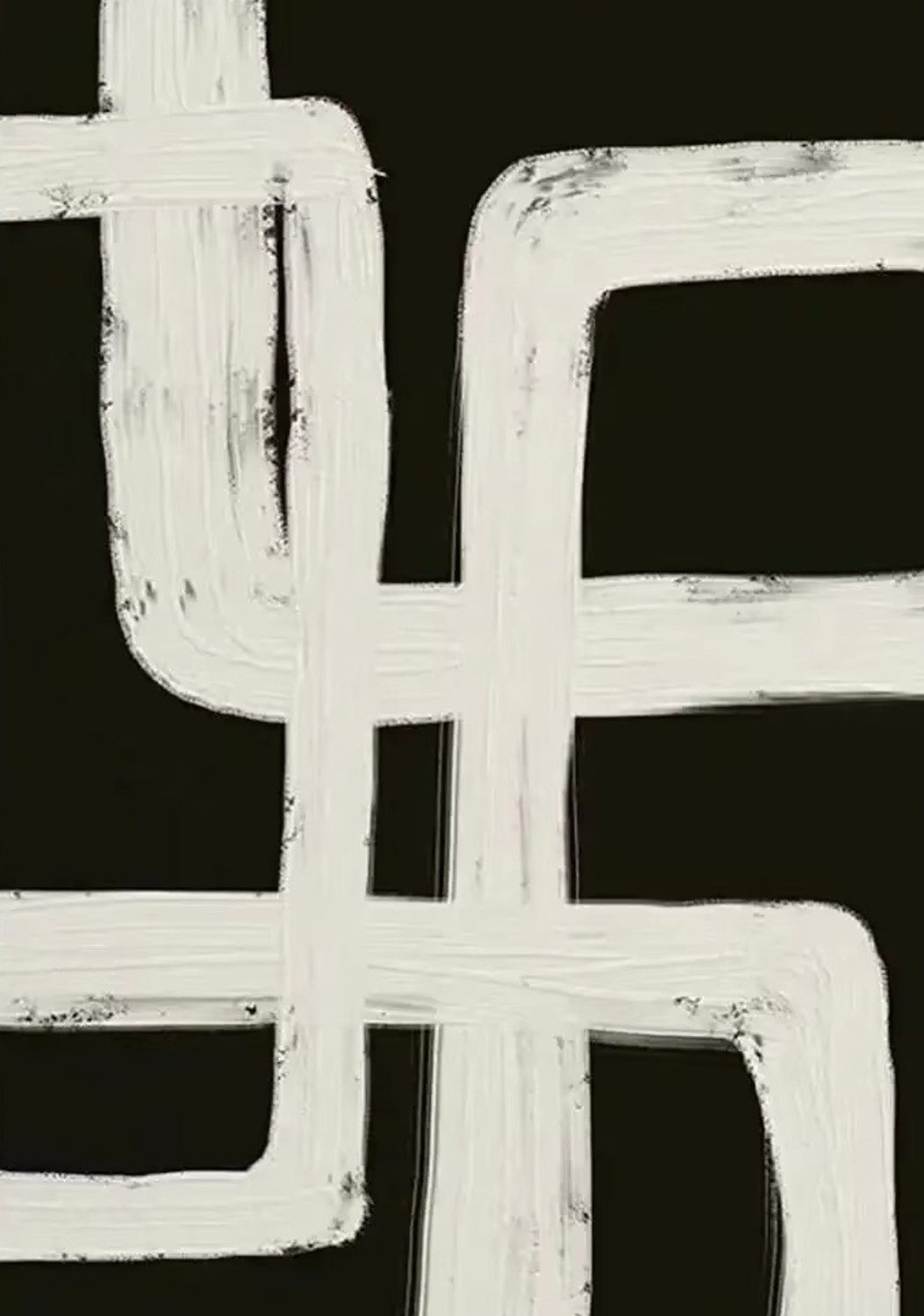 TPFLiving Kunstdruck OHNE RAHMEN, Abstrakte Formen und Linien - (Leinwandbild XXL), Farben: Farben: schwarz, weiß - Größe: 20x30cm