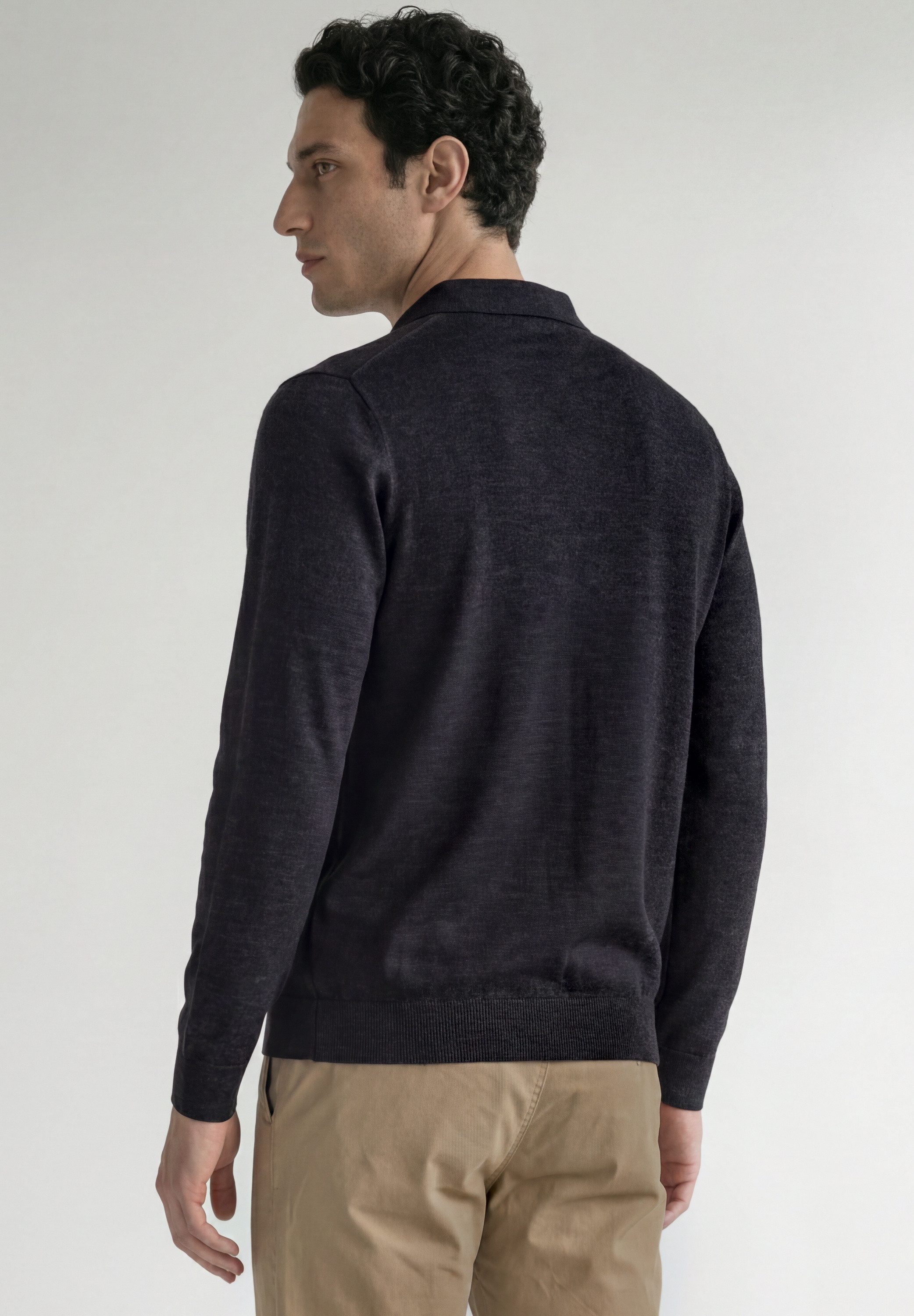 STREET ONE MEN Strickpullover mit Mouliné Garn