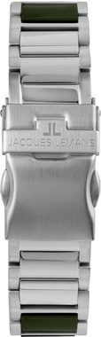 Jacques Lemans Keramikuhr Liverpool, 42-10C, Quarzuhr, Armbanduhr, Herrenuhr, Datum, Leuchtzeiger