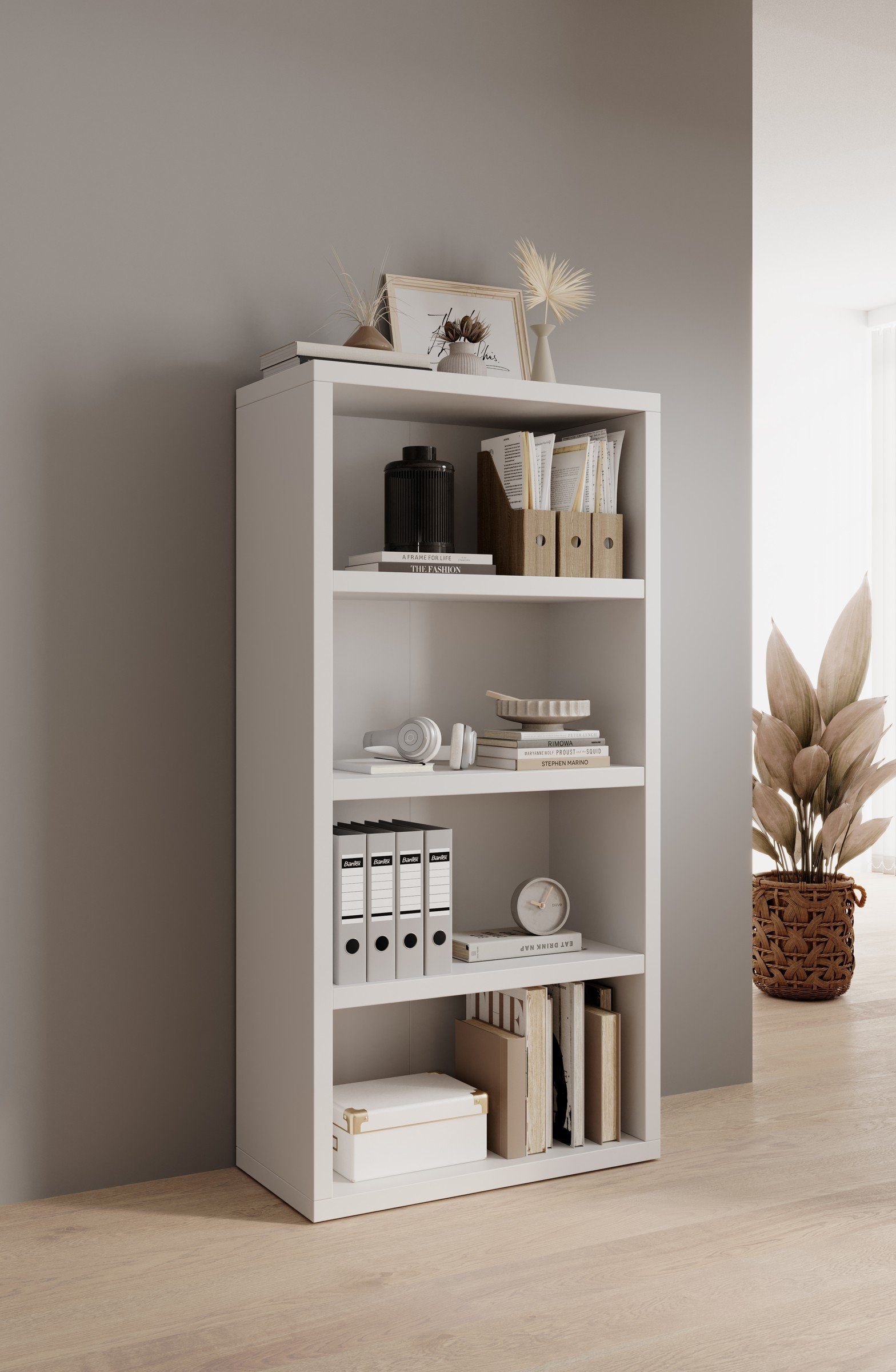 Bega Consult Regal in Weiß. Abmessungen (BxHxT) 80x162x38 cm günstig online kaufen