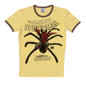 LOGOSHIRT T-Shirt Spider-Man mit farblich abgesetzten Bündchen