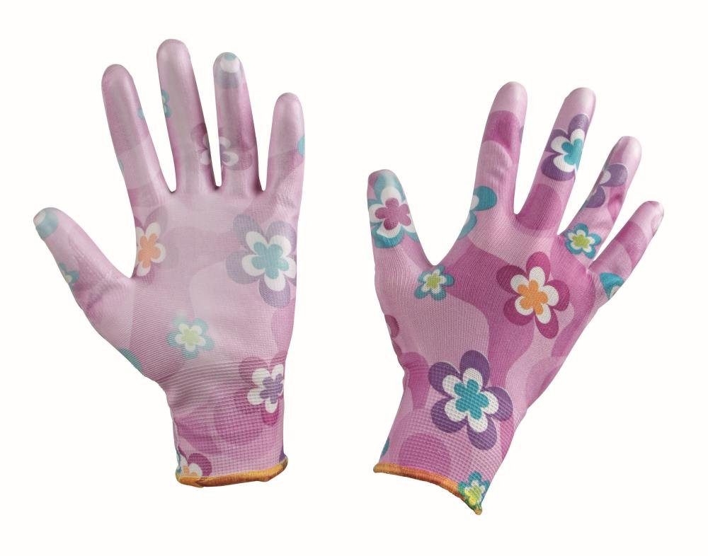 Gartenhandschuhe Handschuh FlowerPower Gr. 8/M 2-pack, PU-Beschichtung