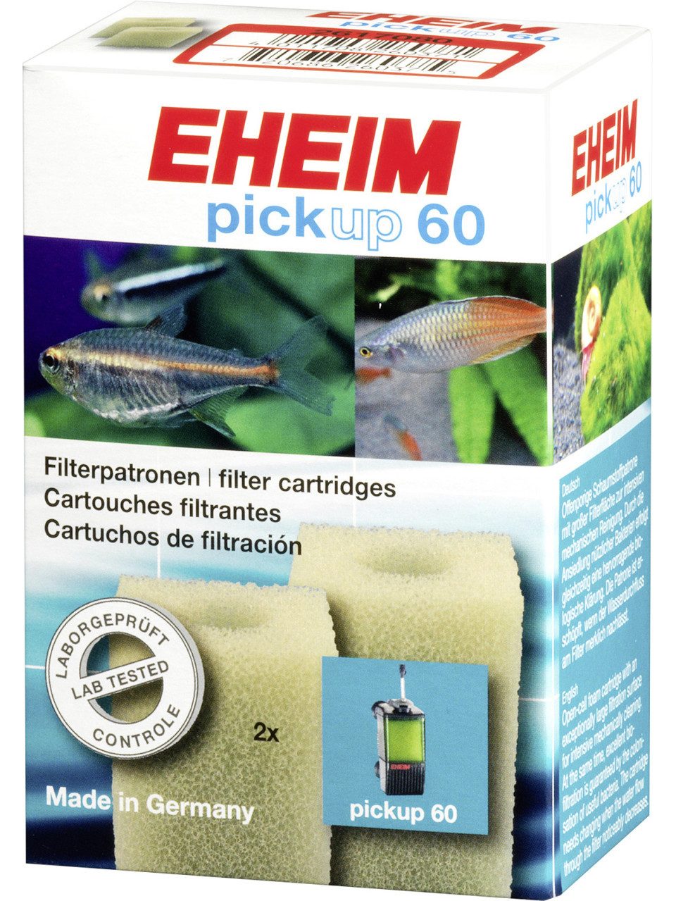 EHEIM Aquariumfilter Eheim Filterpatrone für Pickup 60 2 Stück