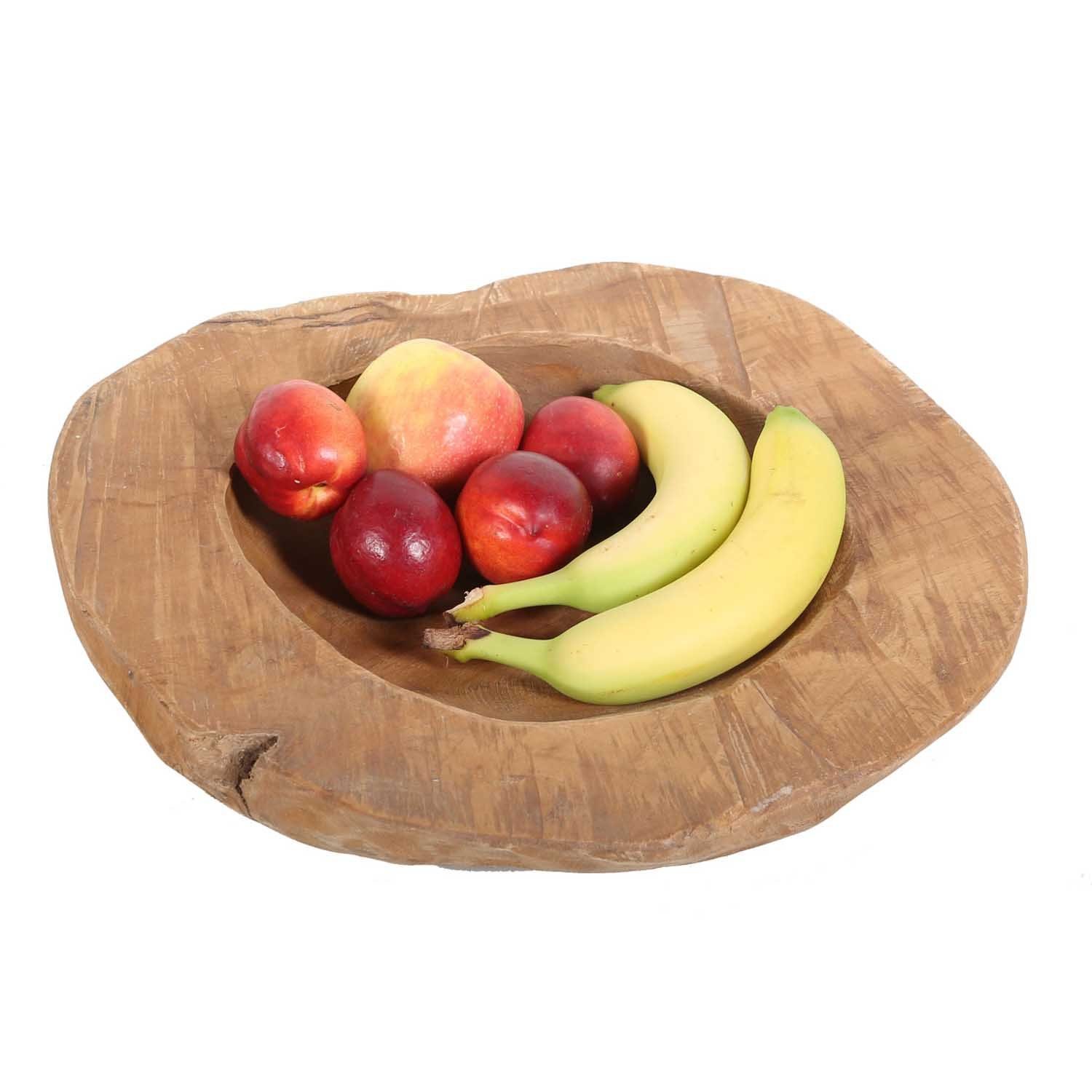 Casa Moro Dekoschale Holz Schale Diego Obstschale massiv Obstteller Schüssel, aus Massivholz gefertigt