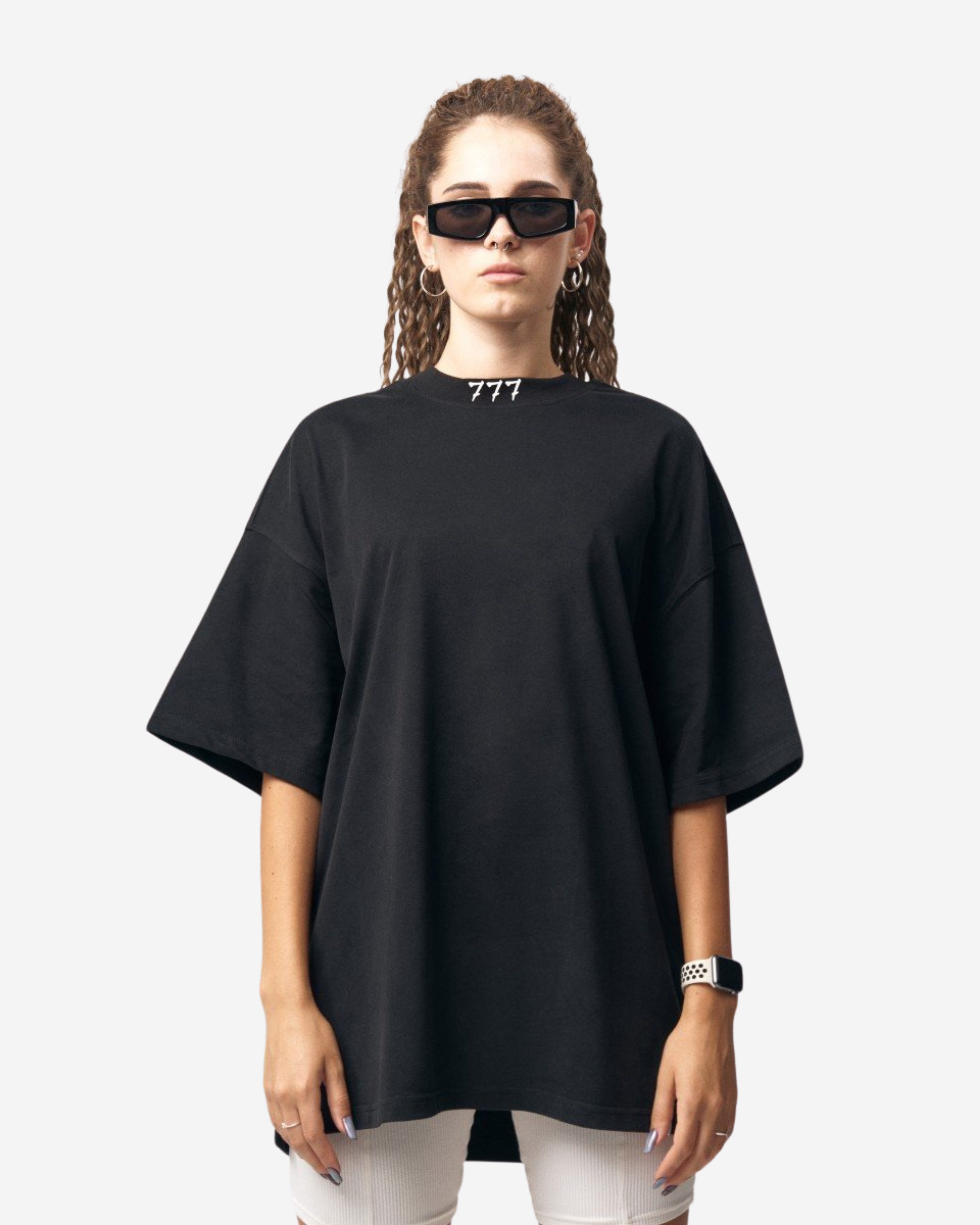 Martin Valen T-Shirt Designer Schwarzes 3D-Druck '777' T-Shirt - Groß