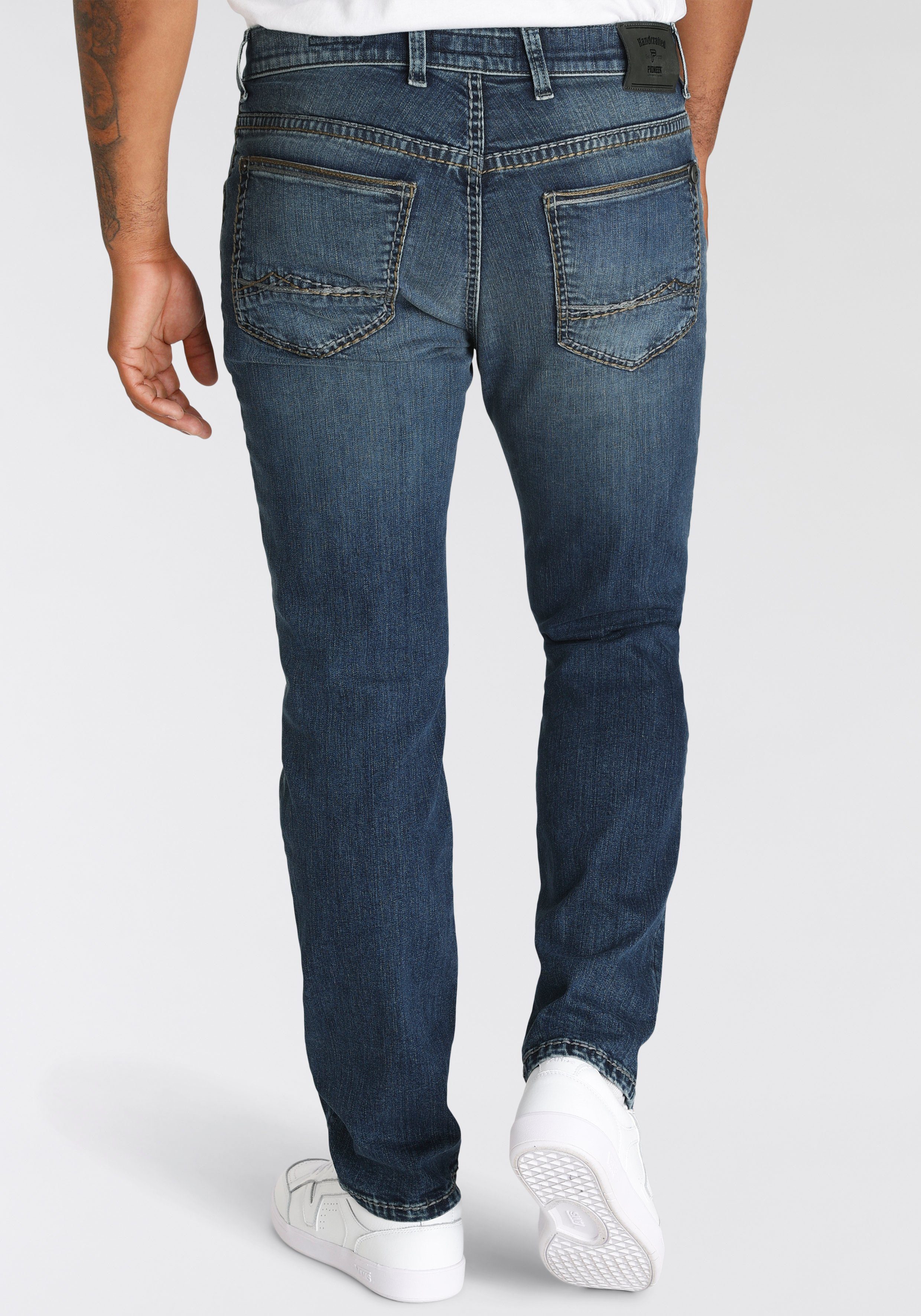 Rando Pioneer Straight-Jeans Dicke Jeans Authentic Nähte