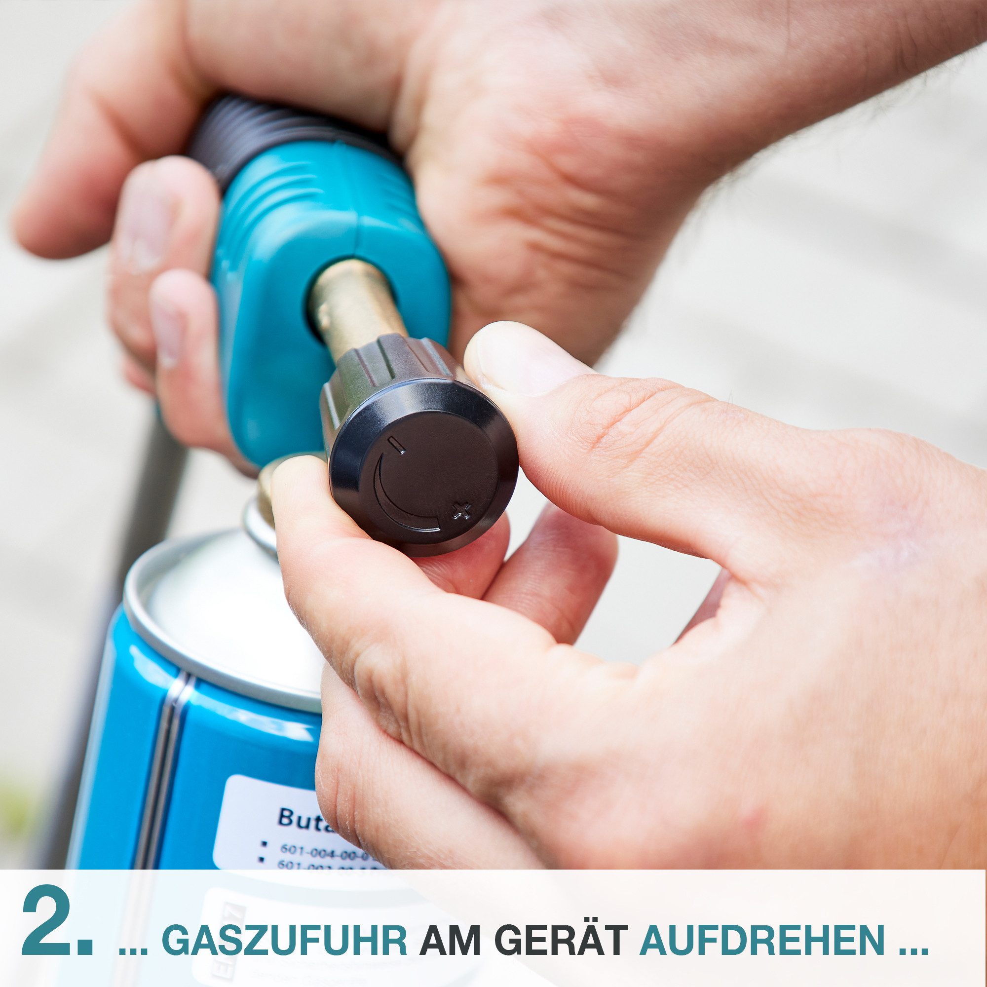 TOM Gaskartusche 600ml Universalgas Set, 2 St., Propan-/Butangasgemisch EN 417, 7/16"