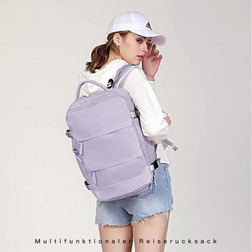 Vicbuy Reiserucksack 45L Supergroßer Handgepäck mit USB-Ladeanschluss, für 14 Zoll Laptop (mit Schulfach, Wasserdicht Wandern Outdoor-Sport Lässiger Tagesrucksack Schultasche), Rucksack Herren Damen Reiserucksack, Flugzeug genehmigt