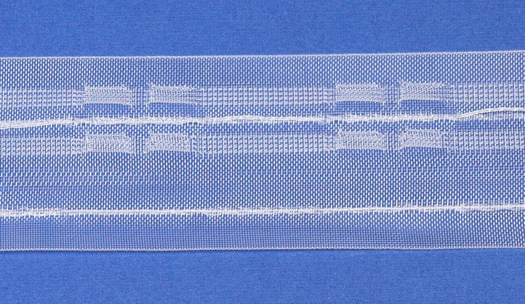 rewagi Gardine Smokfaltenband, transparent / Breite: 50mm - L106, Verkaufseinheit: 5 Meter