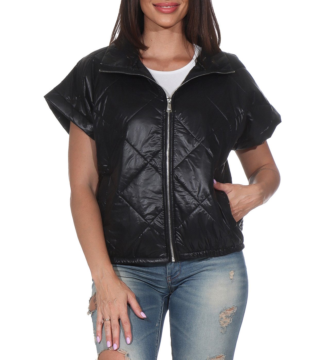 simaranda Steppweste Ärmellose Jacke kurz Outdoor günstig online kaufen