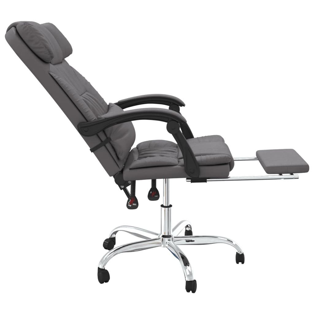 Kunstleder vidaXL Bürostuhl Massagefunktion Grau mit Bürostuhl