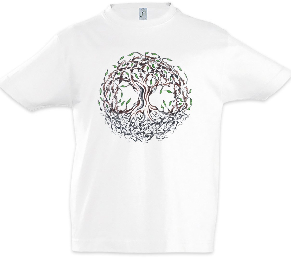 Print-Shirt Yggdrasil IX Kinder T-Shirt Asen Celtic Irminsul Tree Loki Of Life