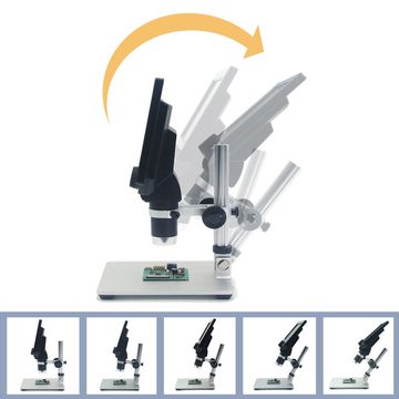 Tidyard G1200 Digitalmikroskop (1x-1200x, 7-Zoll-LCD-Farbdisplay)