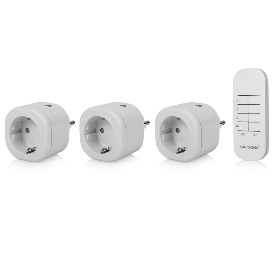 cm smartwares Lichtschalter Schalter-Set Innenräume Weiß x 8 x Mini 5,5 5,5 für