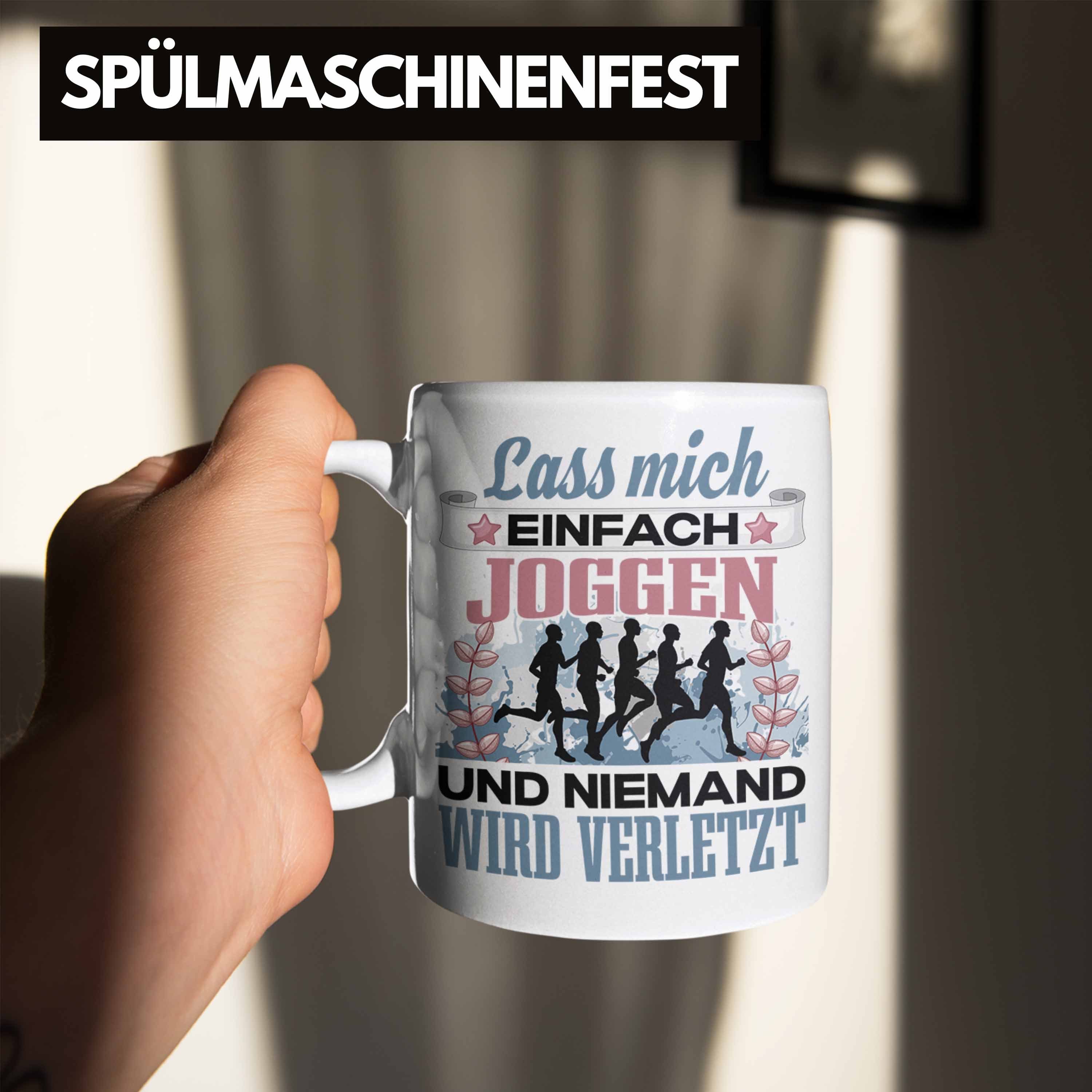 Tasse Tasse Laufen Trendation Spruch Trendation Joggen Geschenkidee Lass - Weiss Mic Geschenk