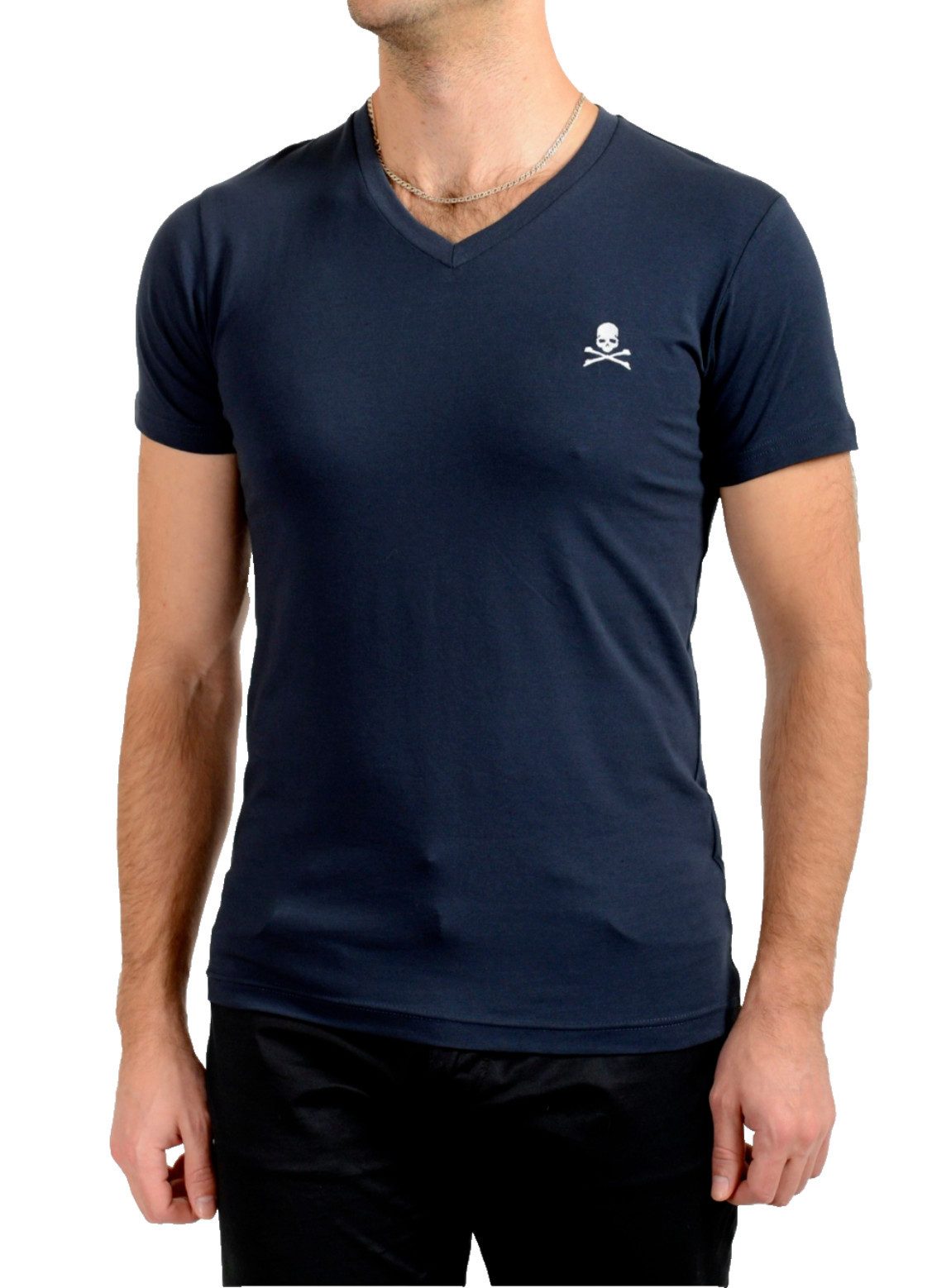 Philip Plein T-Shirt Herren V-Neck Retro günstig online kaufen