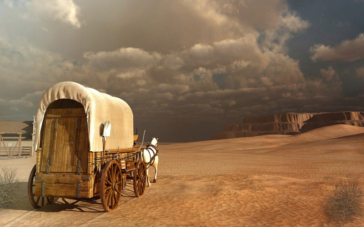 Papermoon Fototapete Western Wagon