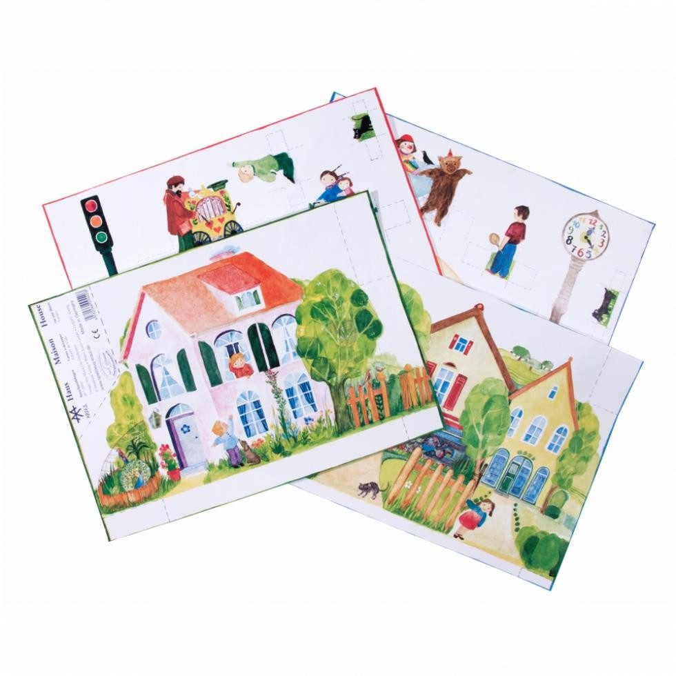 Spielzeug Kraul Spiel, Ausschneide-Bastelbogen - Haus und Spiel