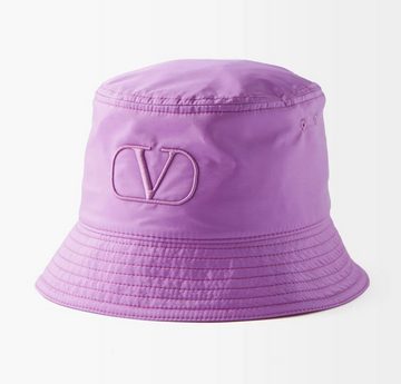 Valentino Baseball Cap VALENTINO GARAVANI Fischerhut Silk Bucket Crochet Hat Cap With Dust Ba