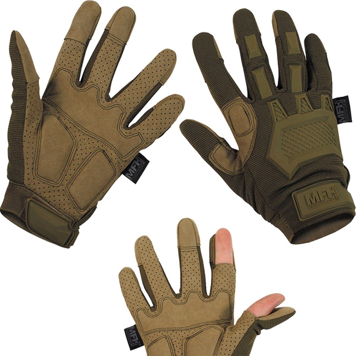 Schnittschutzhandschuhe Coyote Militär MFH Tactical Action Handschuhe