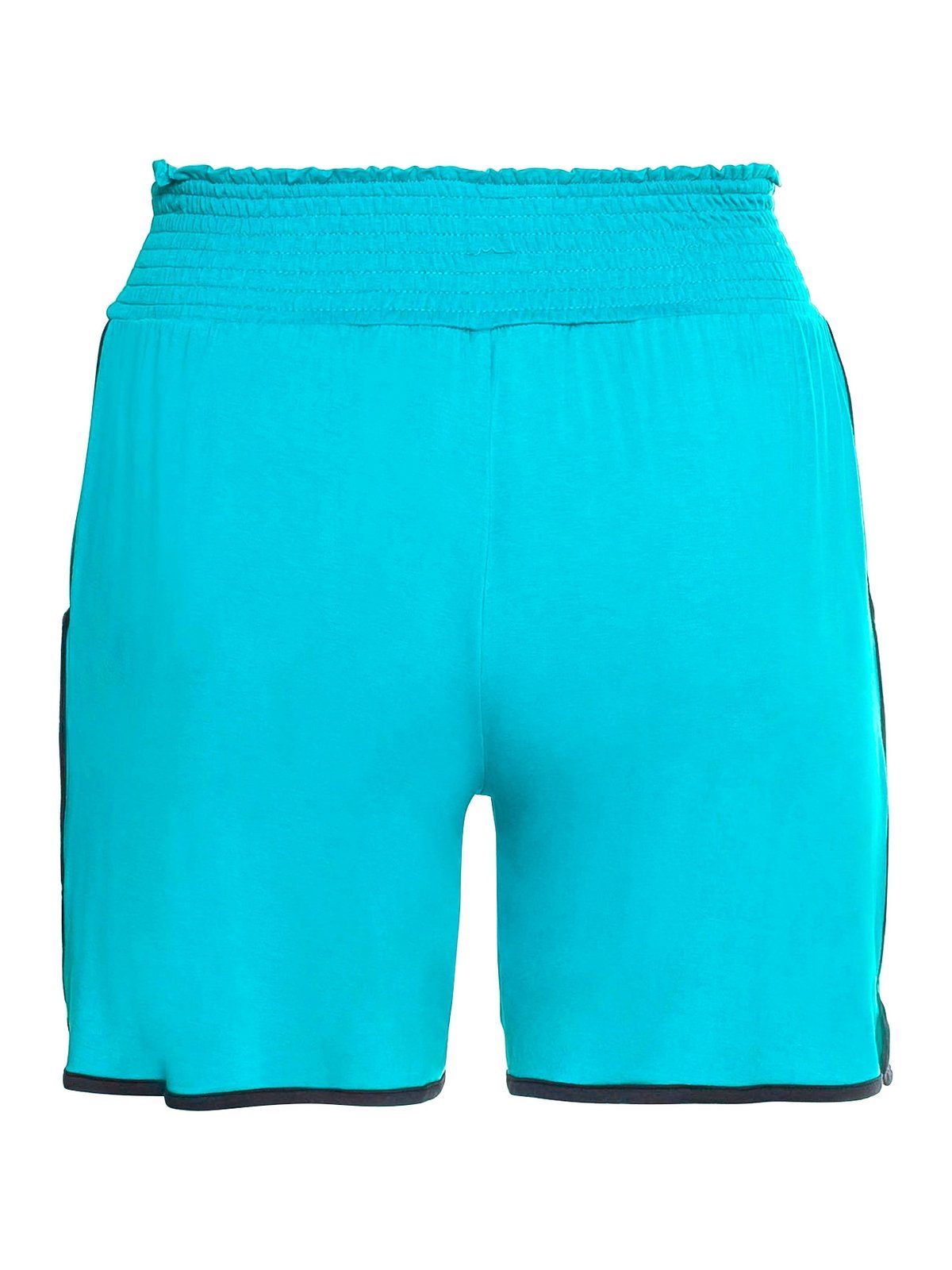 Damen Hosen Sheego Shorts Strandshorts mit Smokbund und Kontrastpaspeln