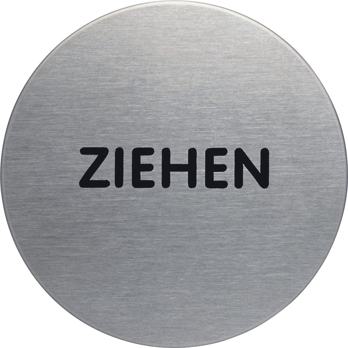 DURABLE Hinweisschild Piktogramm 'Ziehen' rund 5mm Edelstahl