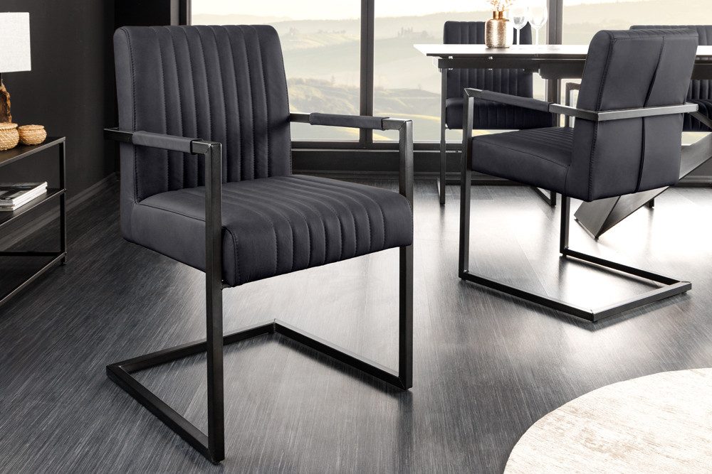 riess-ambiente Freischwinger BIG ASTON schwarz (Einzelartikel, günstig online kaufen