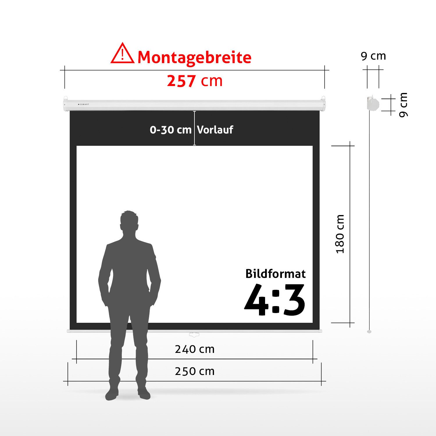 ESMART ESMART Germany Rollo Leinwand Rolloleinwand (Economy EXR)