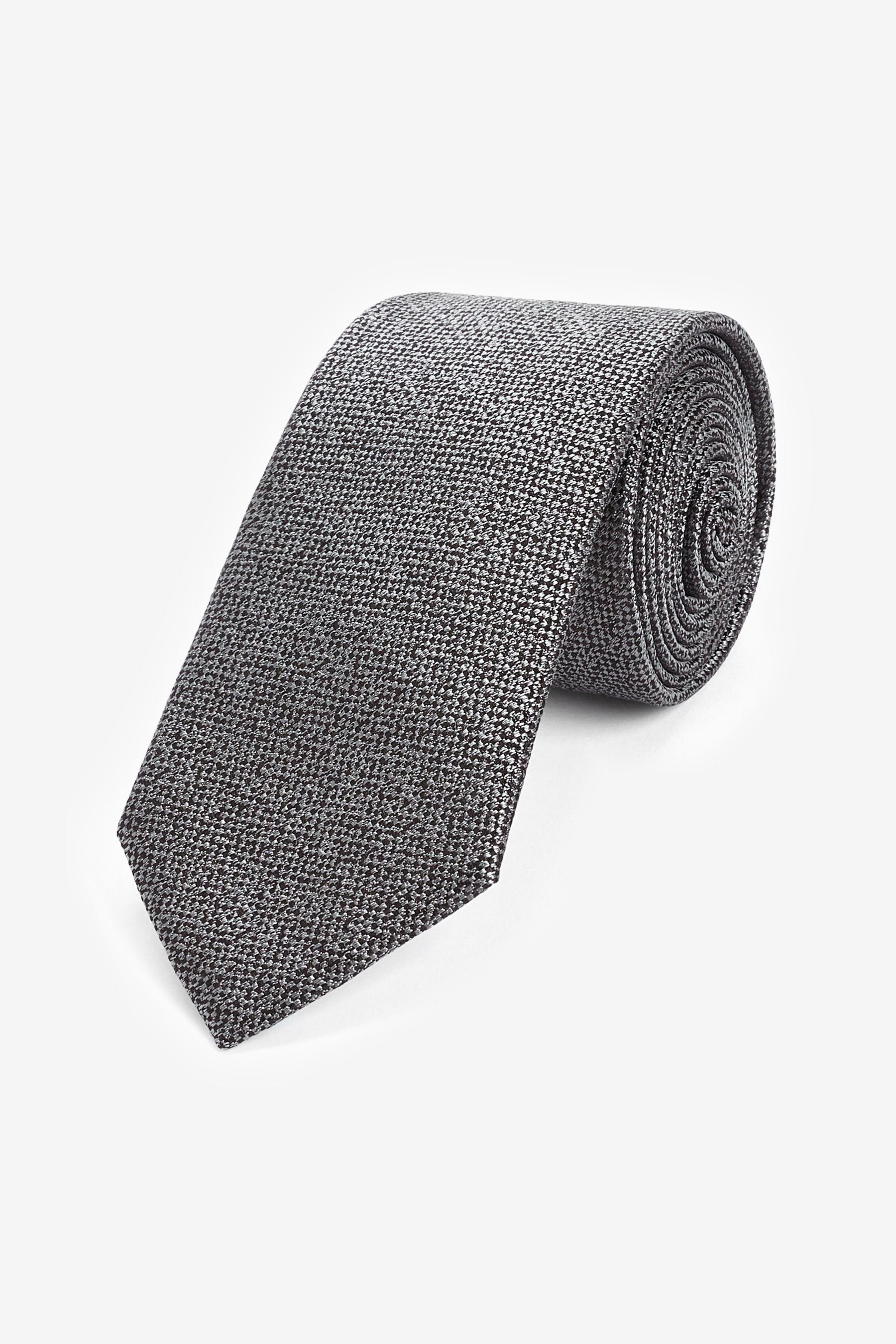 Next Krawatte Signature-Krawatte, hergestellt in Italien (1-St) Charcoal Grey