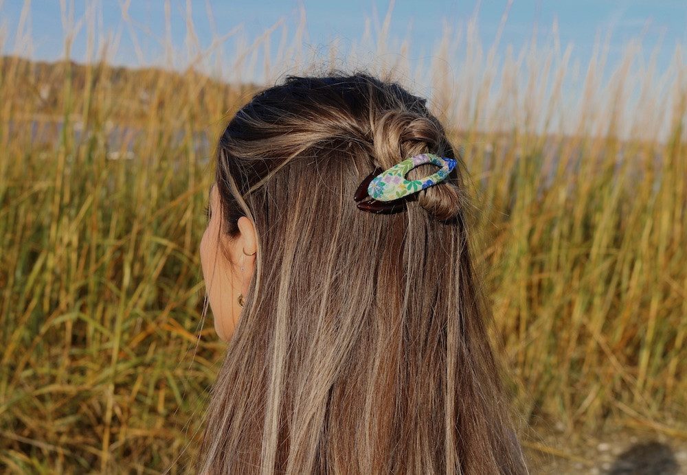 LK Trend & Style Haarklammer Kleiner Bogen, Klein aber richtig gut, Kimono Clip stehen für Qualität, hochwertiger Kunststoff mit Stoff überzogen