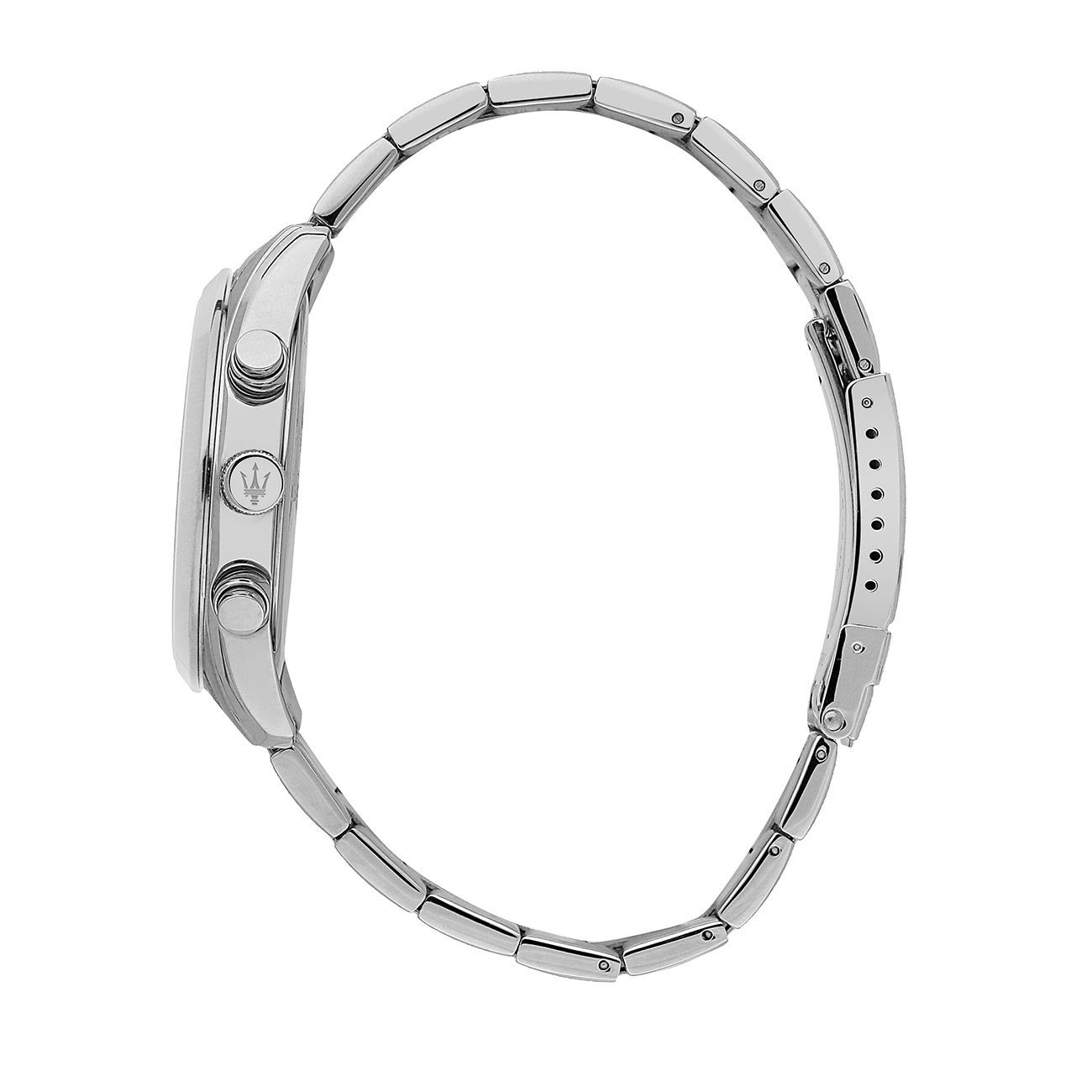 MASERATI Multifunktionsuhr Maserati Herrenuhr Attrazione Multi, (Multifunktionsuhr), Herrenuhr rund, groß (ca. 43mm) Edelstahlarmband, Made-In Italy