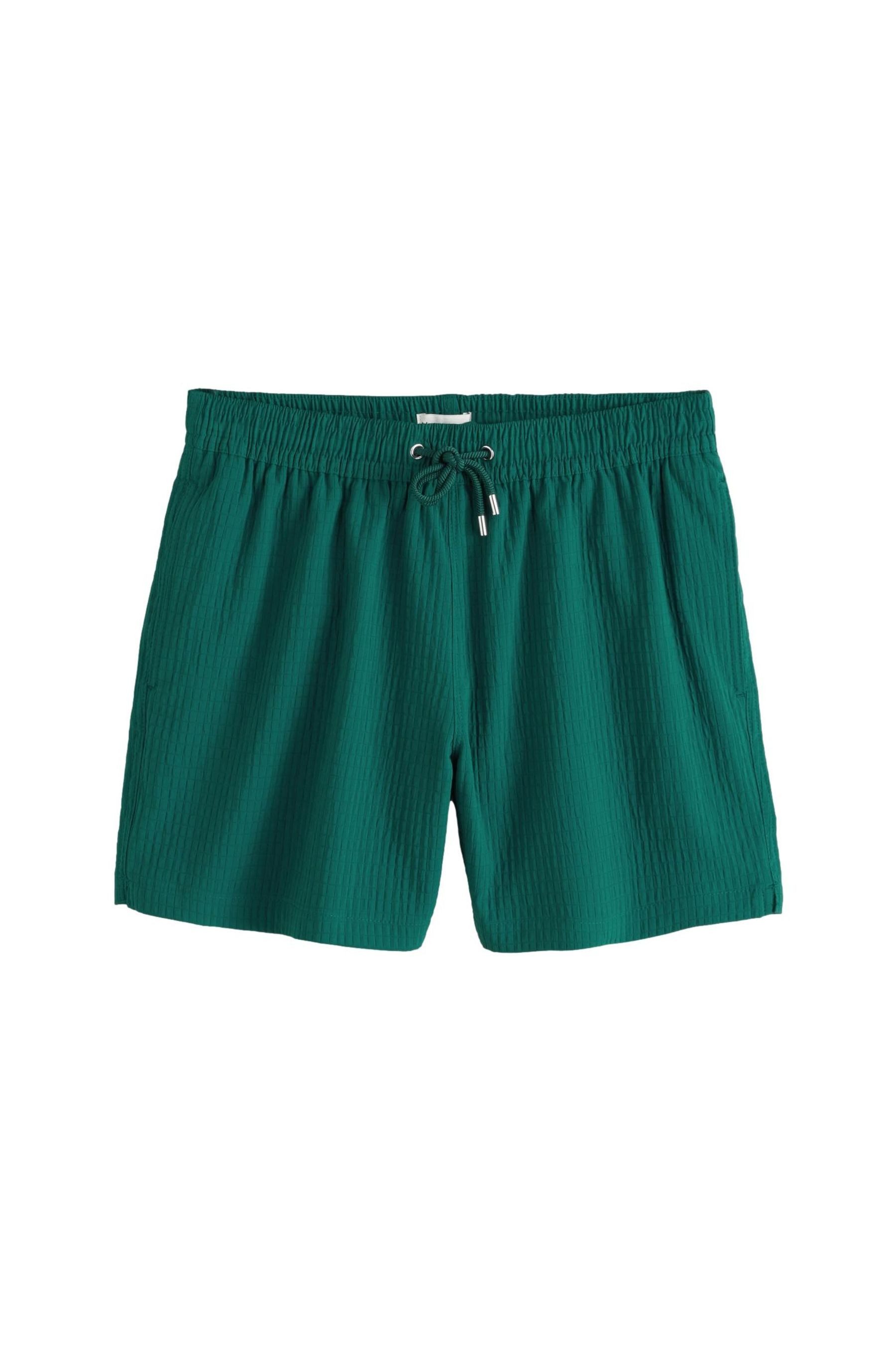 Badeshorts Badeshorts mit Waffelstruktur und Stickerei