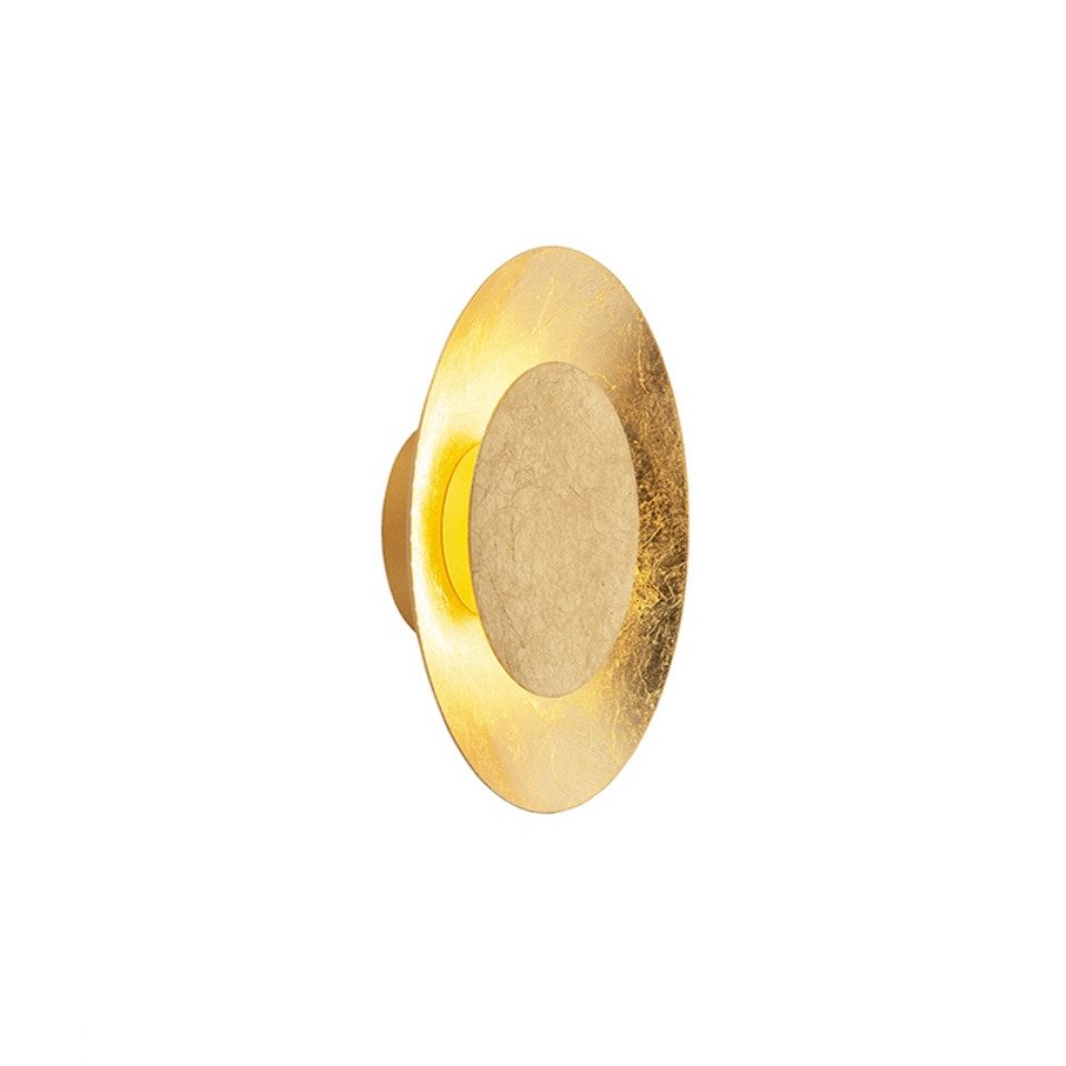 Qazqa Deckenleuchte Sun, LED wechselbar, QAZQA Deckenleuchte, non-replaceable-led, Gold, Stahl, Modern