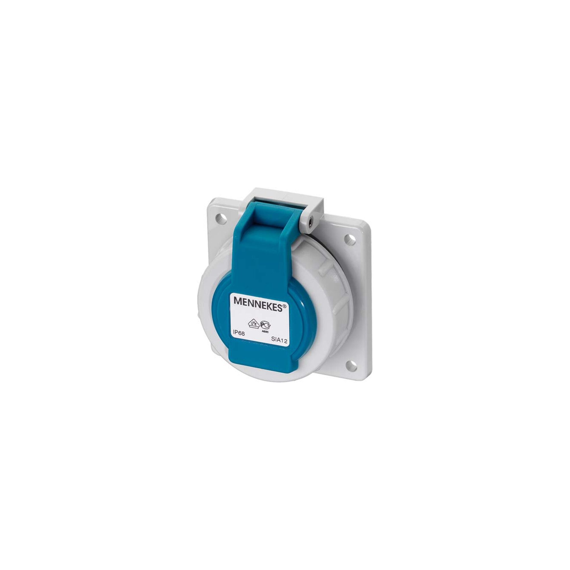 Mennekes Steckdose Mennekes Schuko-Anbau-Steckdose 16A2p+E 230V IP68 BL 17006