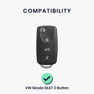 kwmobile Schlüsseltasche Autoschlüssel Hülle für VW Skoda Seat (1-tlg), Schlüsselhülle Silikon Case Schlüssel Cover