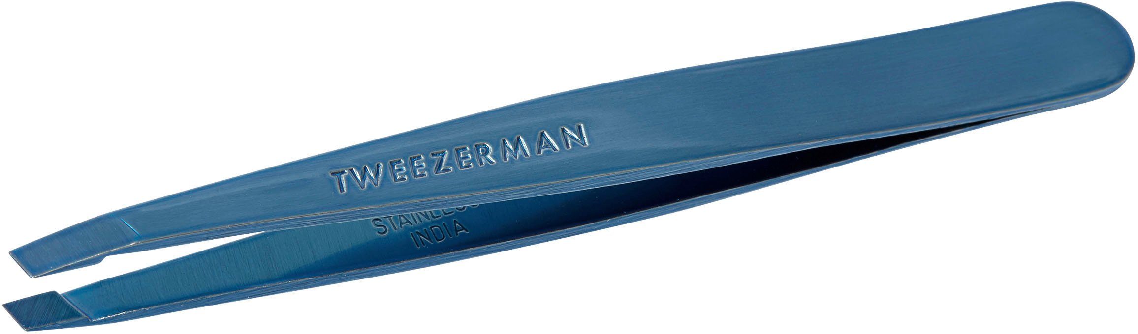 TWEEZERMAN Pinzette Schräge Slant BELL BOTTOM BLUE | Pinzetten