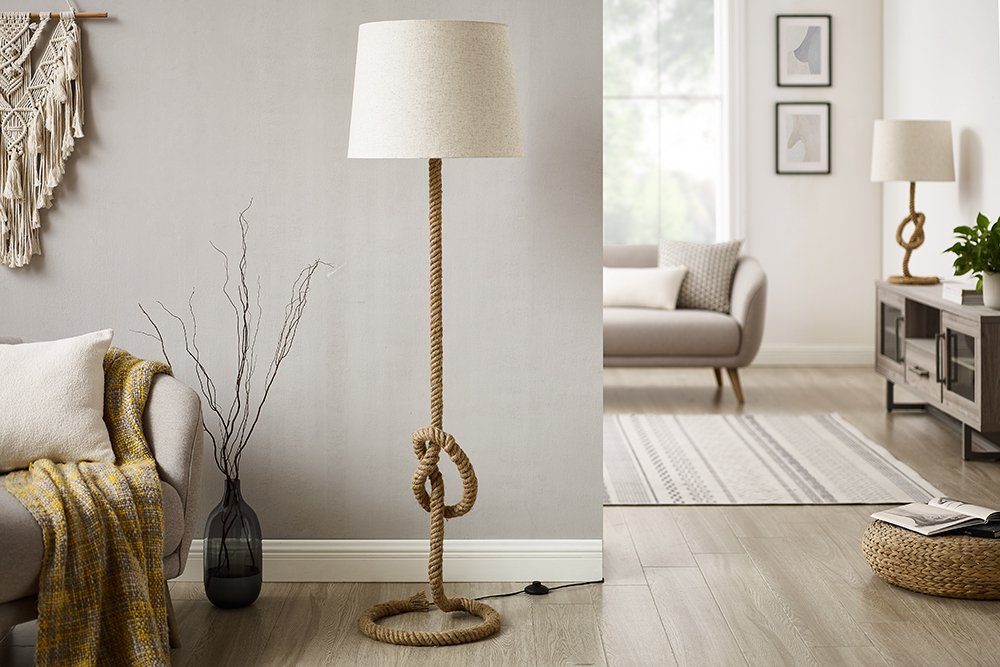 riess-ambiente Stehlampe SEVEN SEAS 160cm beige / natur, ohne Leuchtmittel, günstig online kaufen
